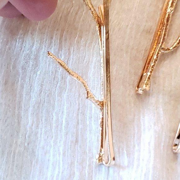 Anthropologie Little Gold Twig Hair Pins - Picture 6 of 8
